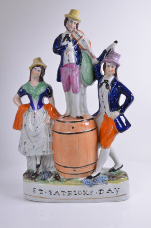 n Original Victorian Staffordshire Figure of St Patricks Day